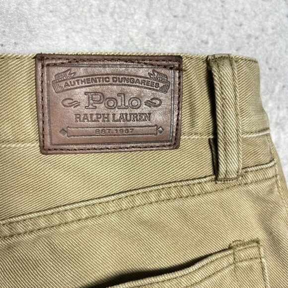 Polo Ralph Lauren Pants Jeans Classic 867 Brown Khaki Tan Men’s 35X32 - Picture 6 of 14